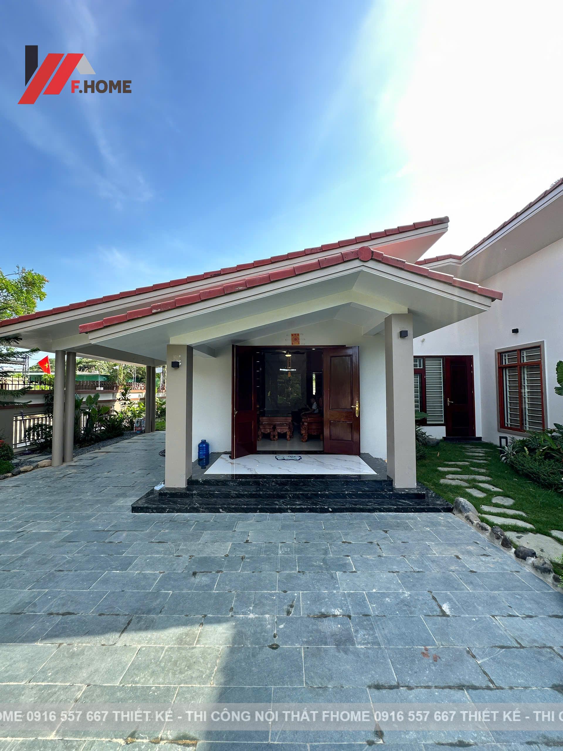 Nhà cap 4 noi that plywood phu veneer go do