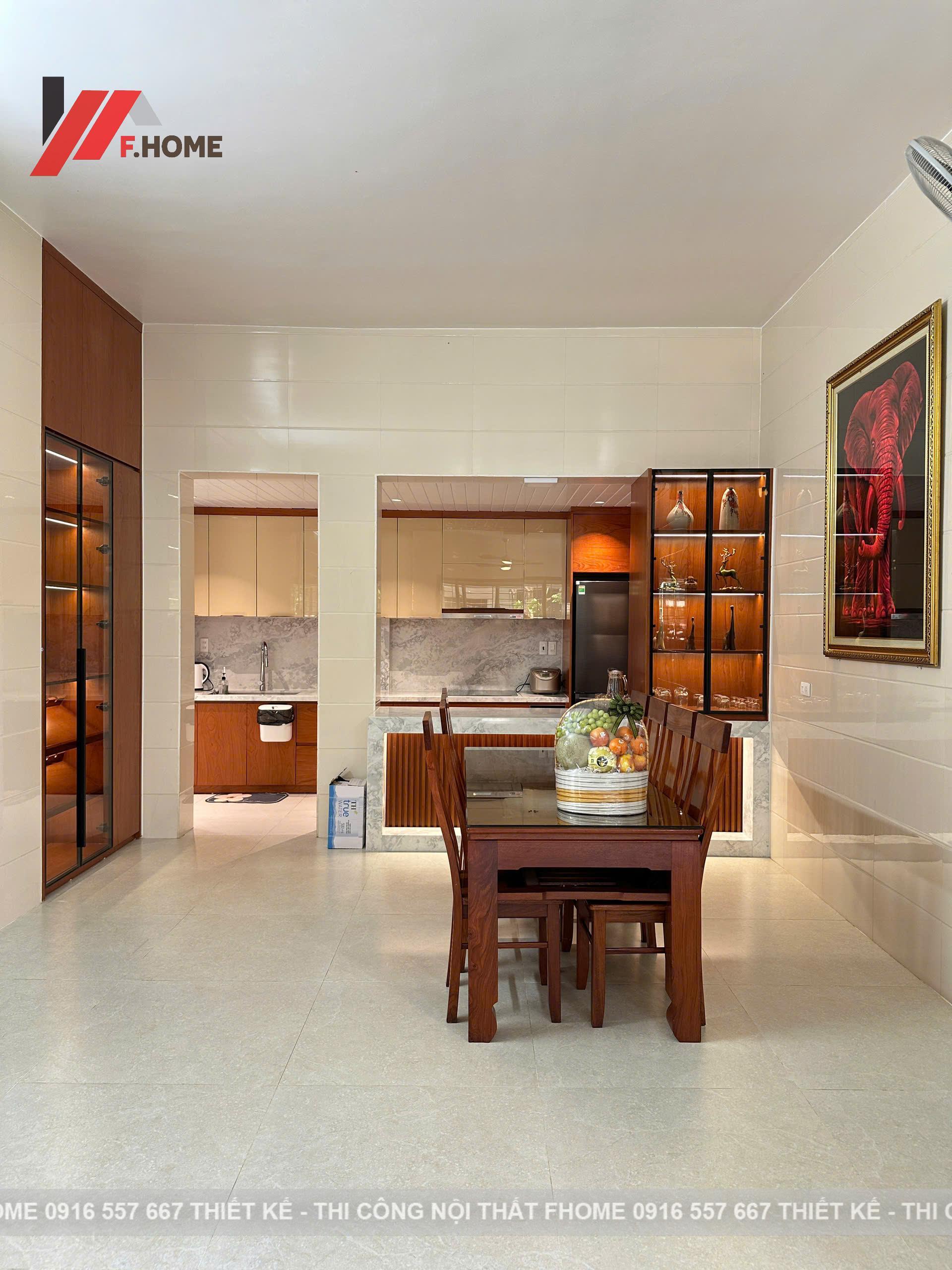 Nhà cap 4 noi that plywood phu veneer go do