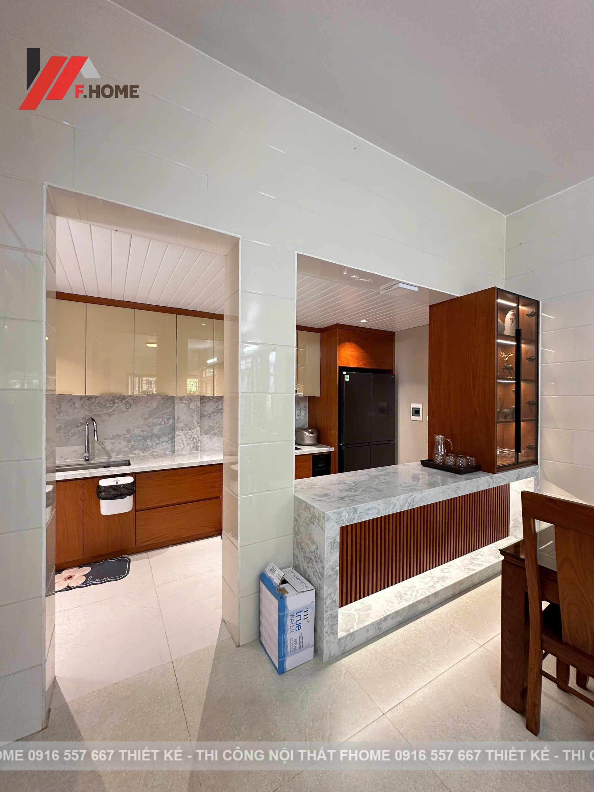 Nhà cap 4 noi that plywood phu veneer go do
