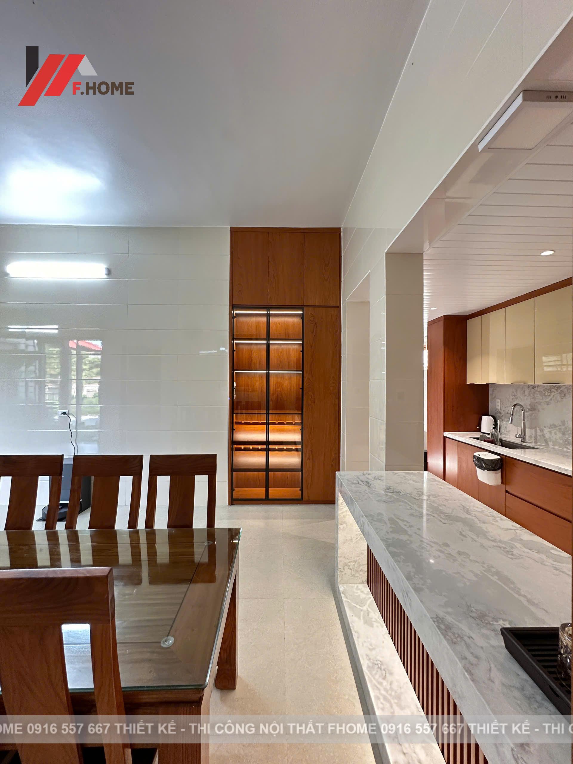 Nhà cap 4 noi that plywood phu veneer go do