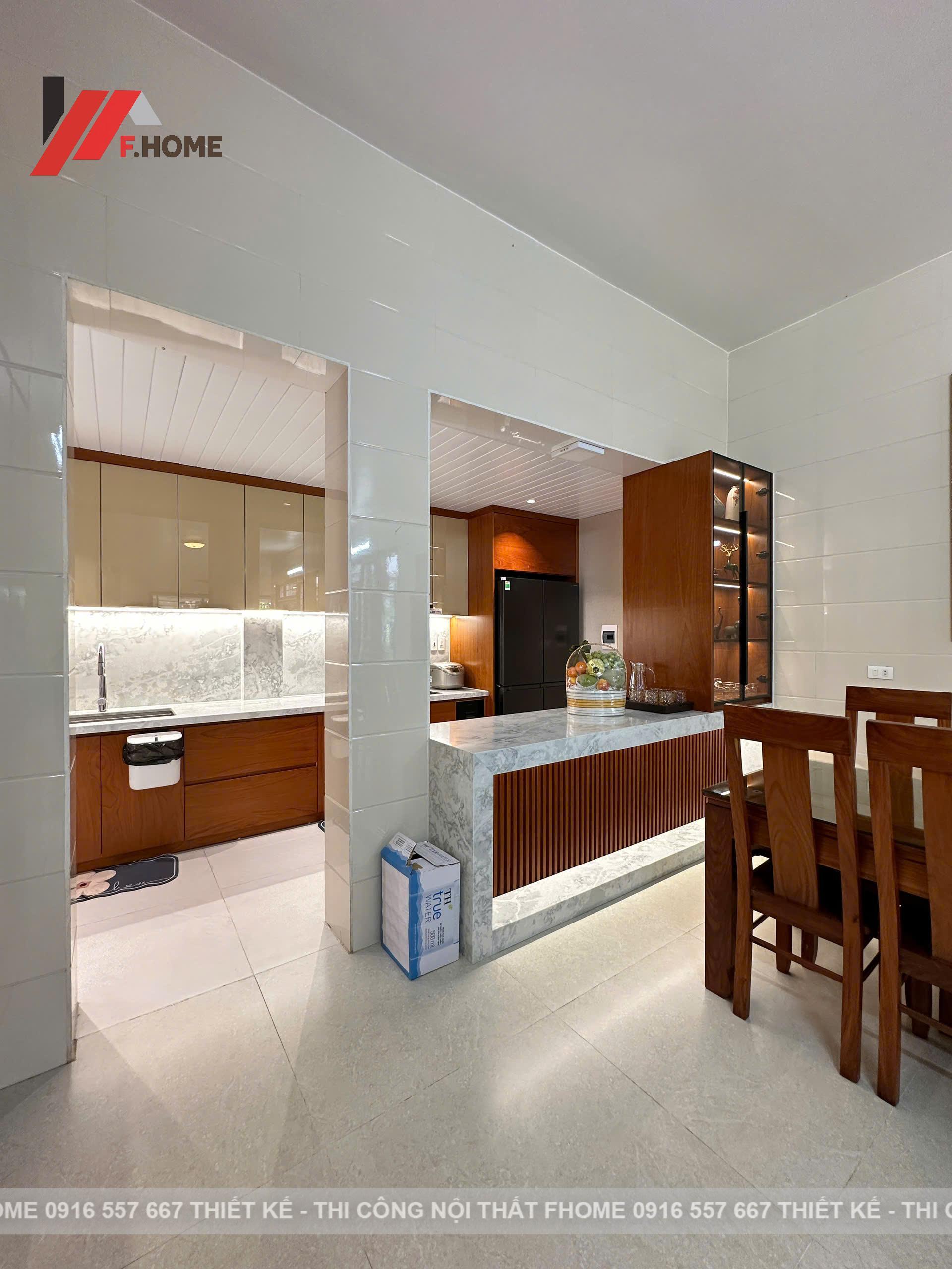 Nhà cap 4 noi that plywood phu veneer go do