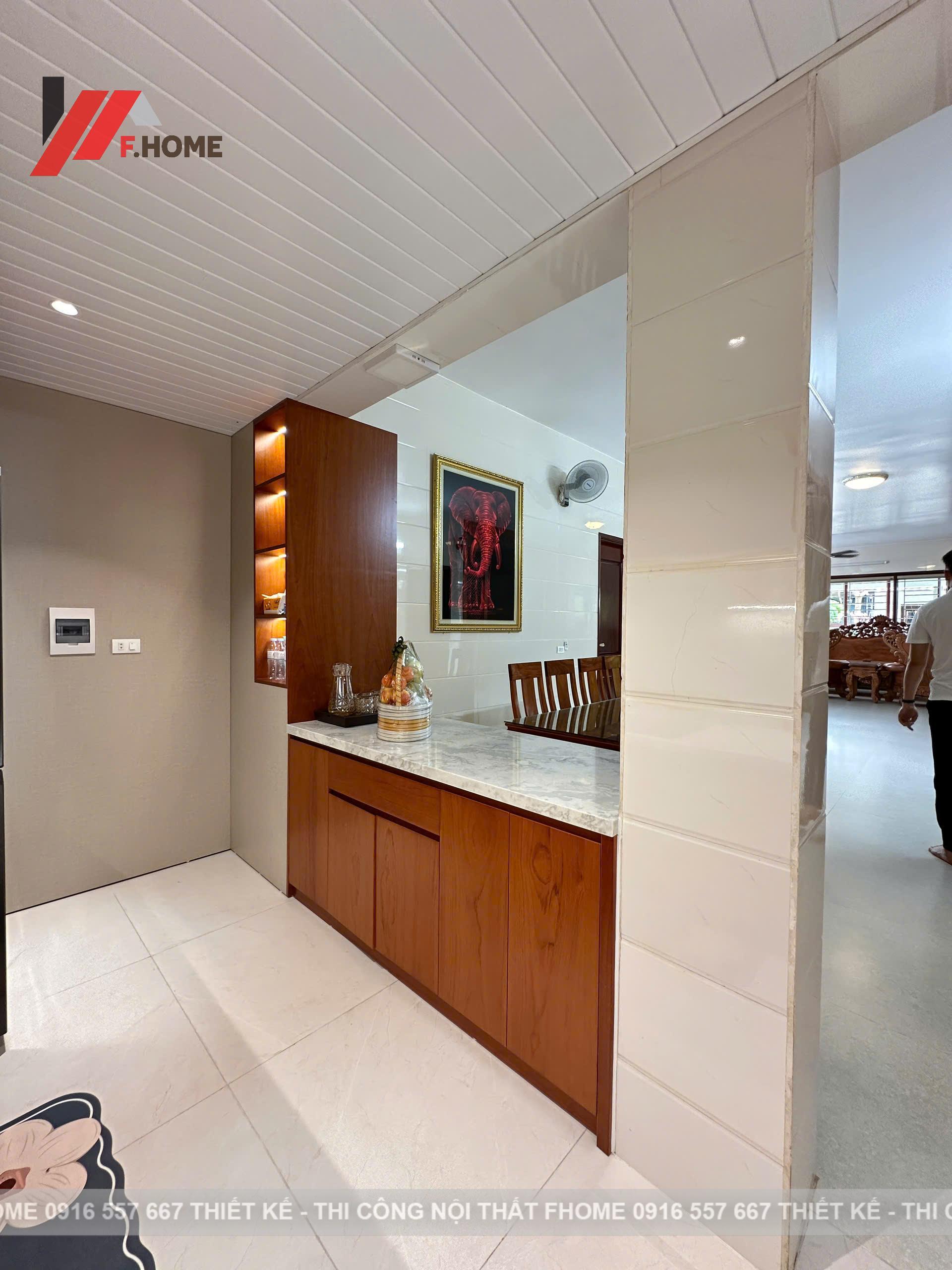 Nhà cap 4 noi that plywood phu veneer go do