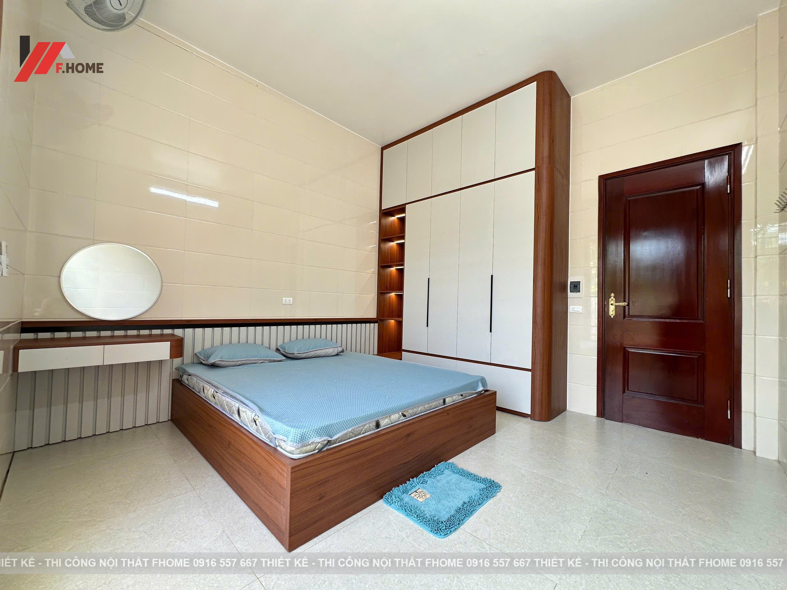 Nhà cap 4 noi that plywood phu veneer go do