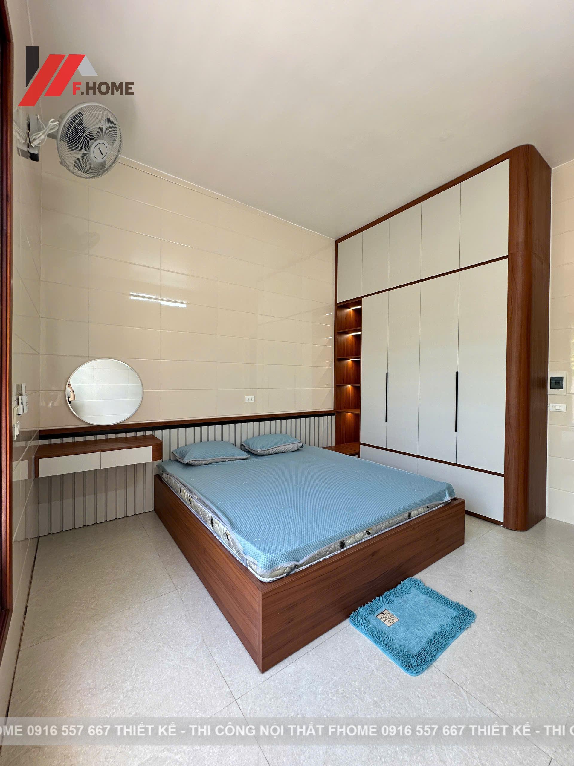 Nhà cap 4 noi that plywood phu veneer go do