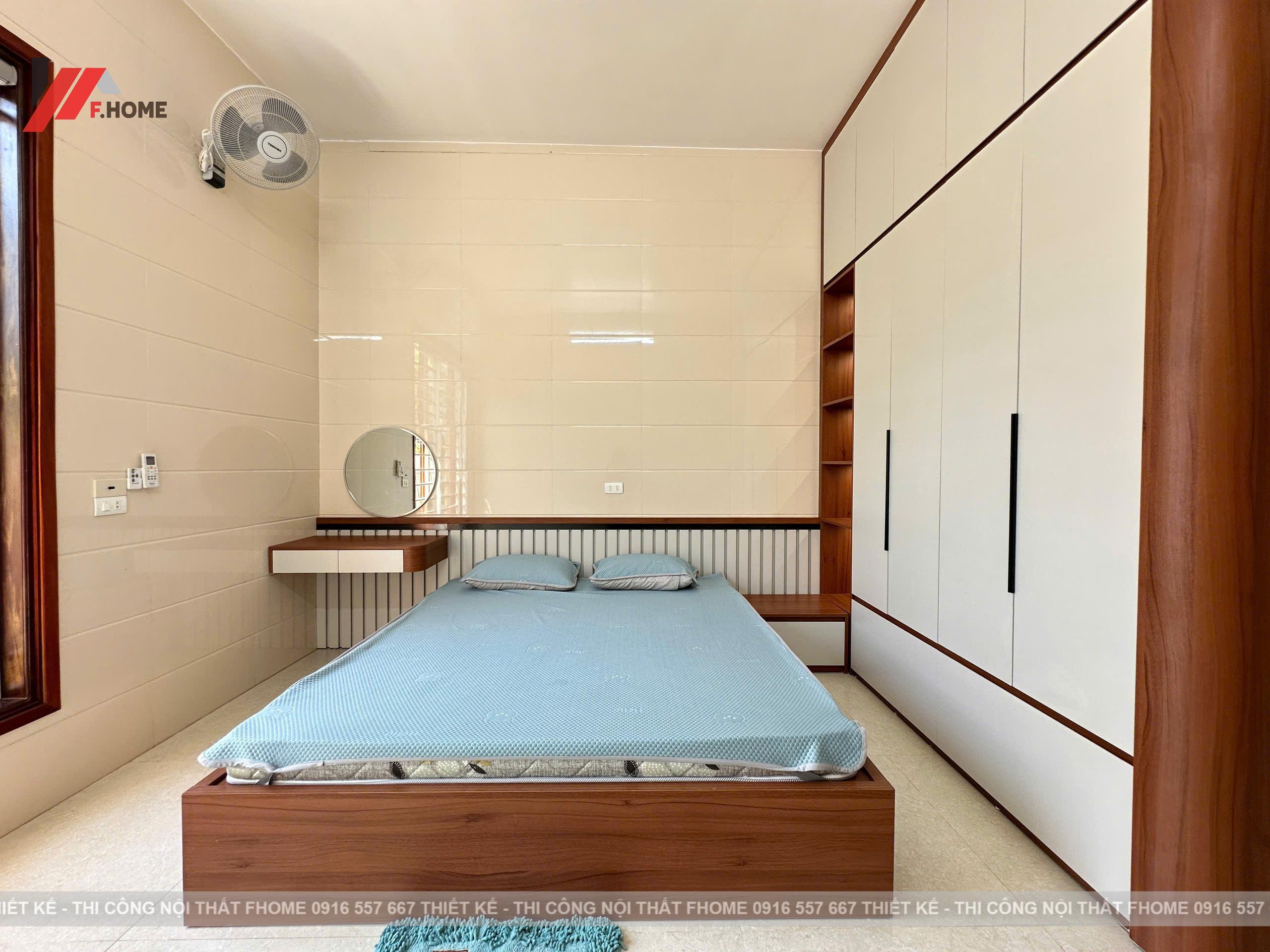 Nhà cap 4 noi that plywood phu veneer go do