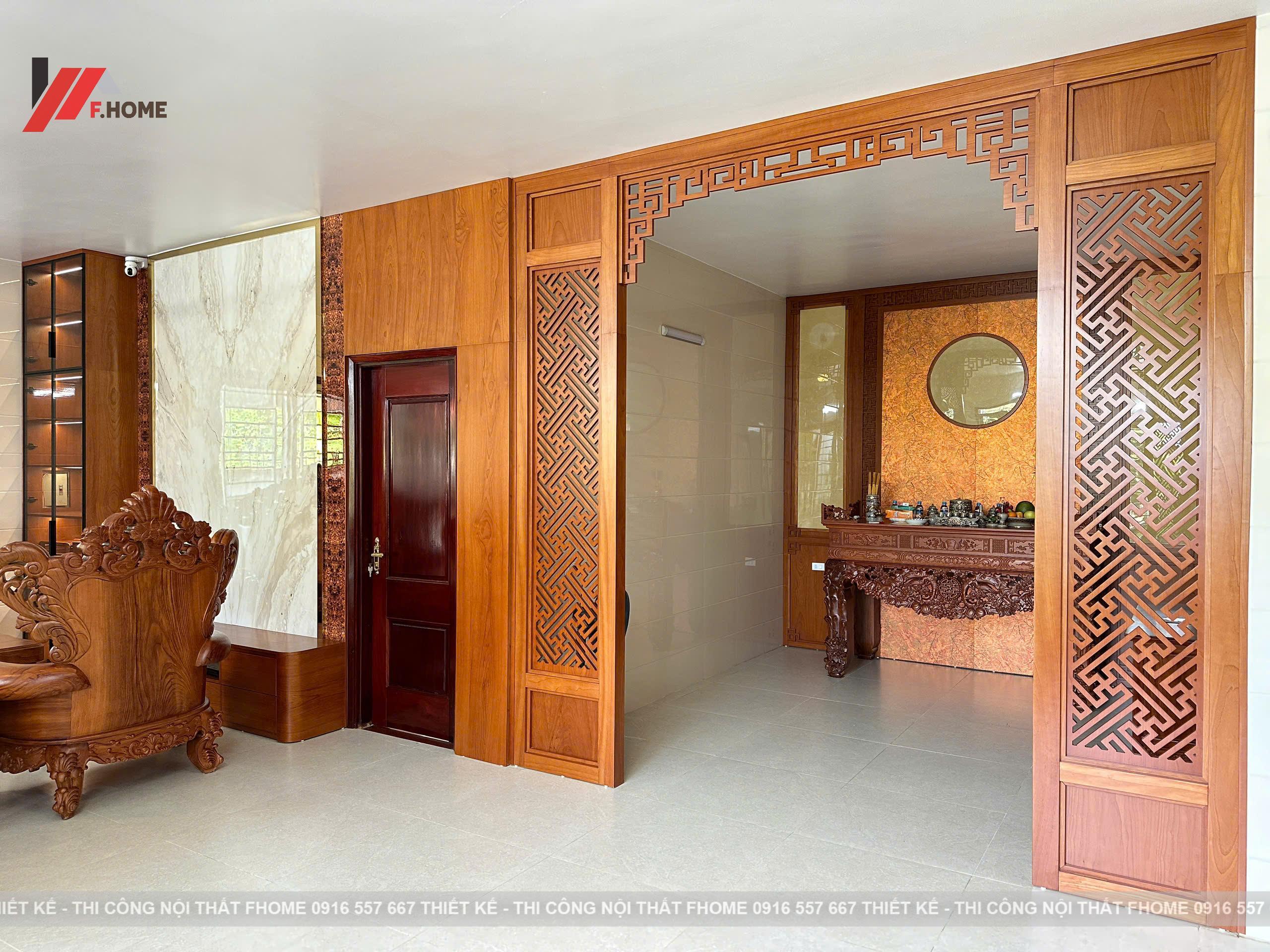 Nhà cap 4 noi that plywood phu veneer go do
