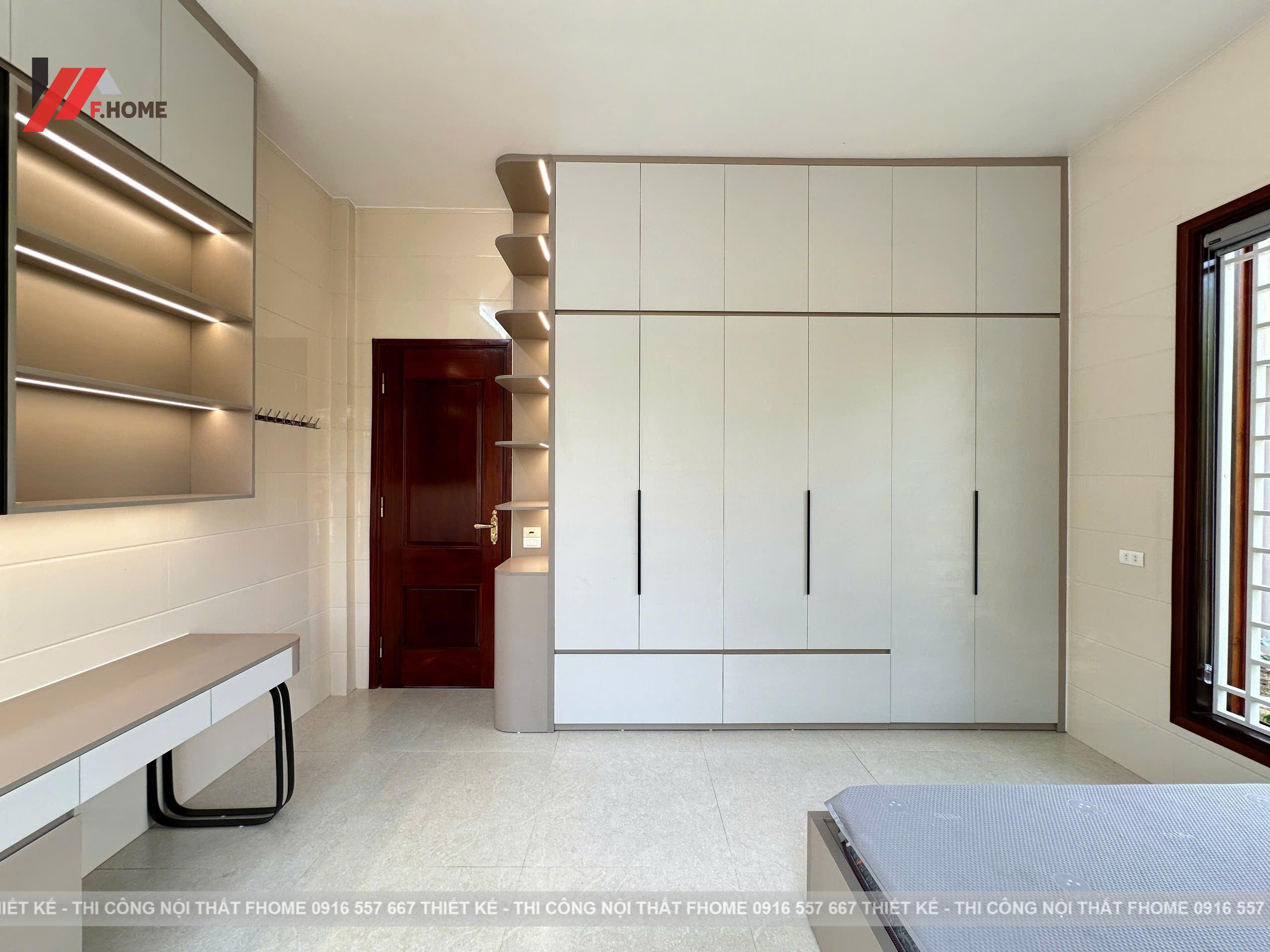 Nhà cap 4 noi that plywood phu veneer go do