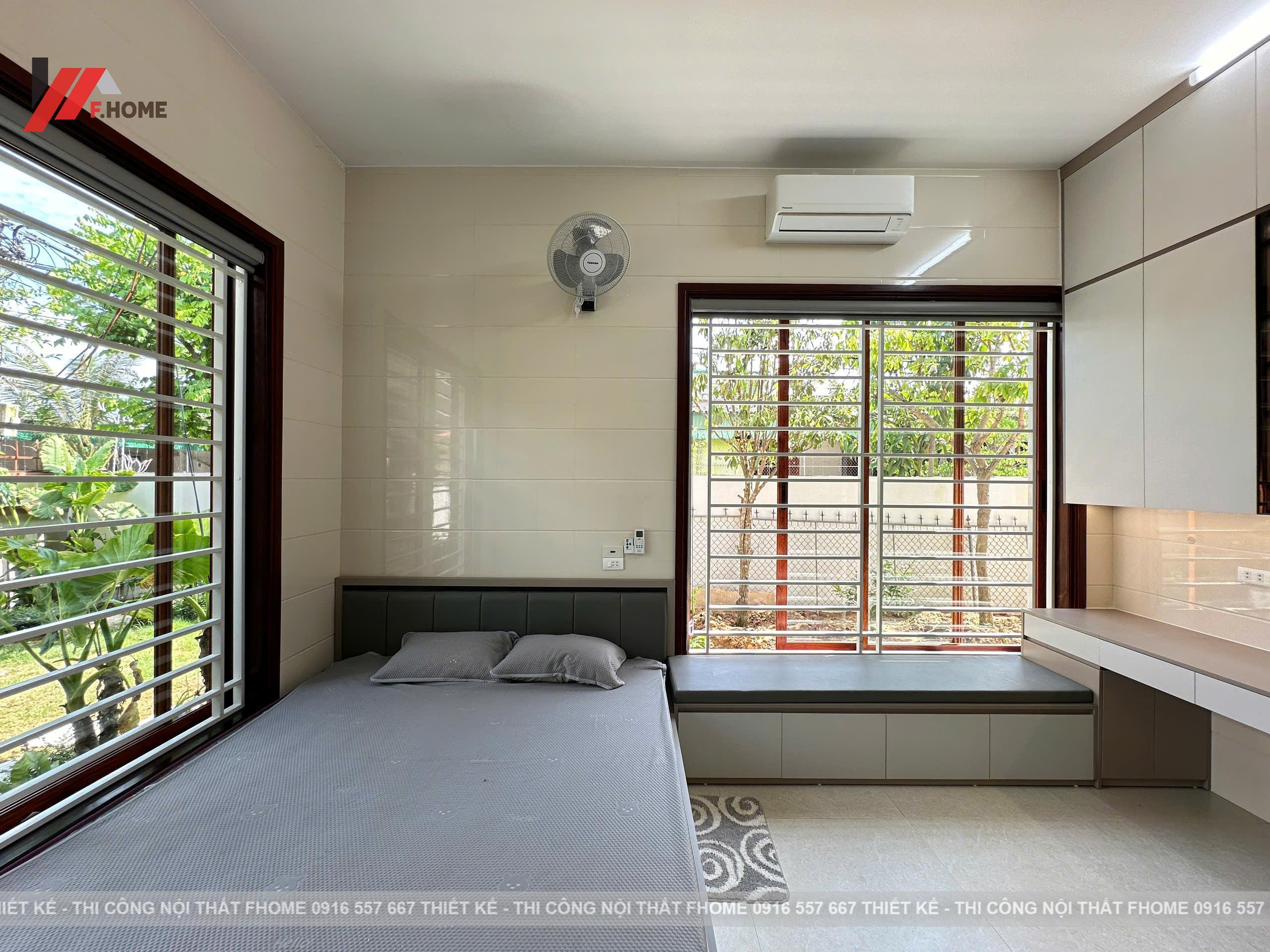 Nhà cap 4 noi that plywood phu veneer go do