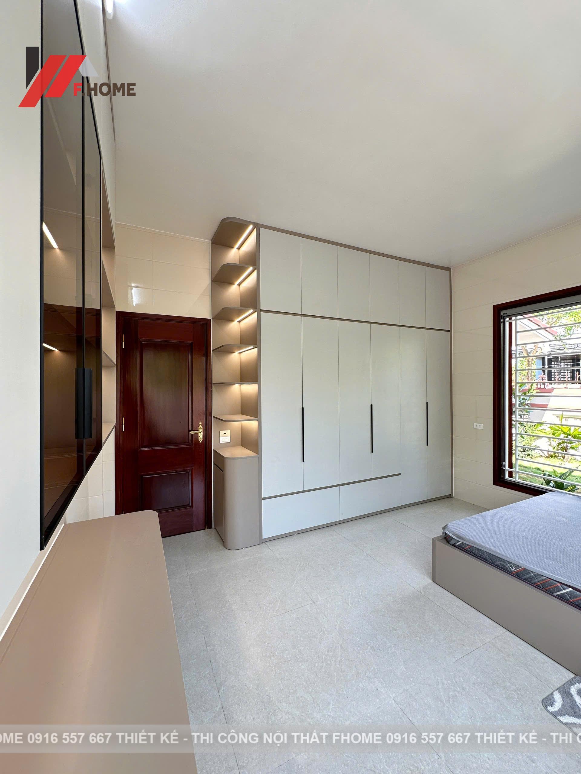 Nhà cap 4 noi that plywood phu veneer go do