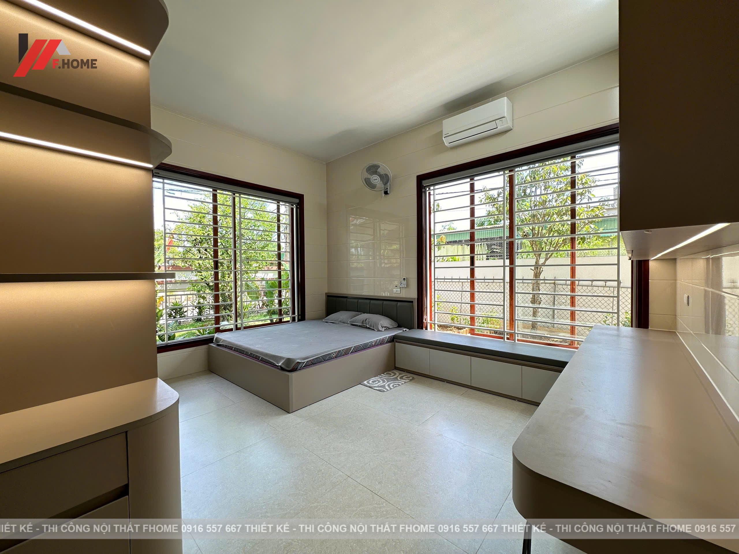 Nhà cap 4 noi that plywood phu veneer go do