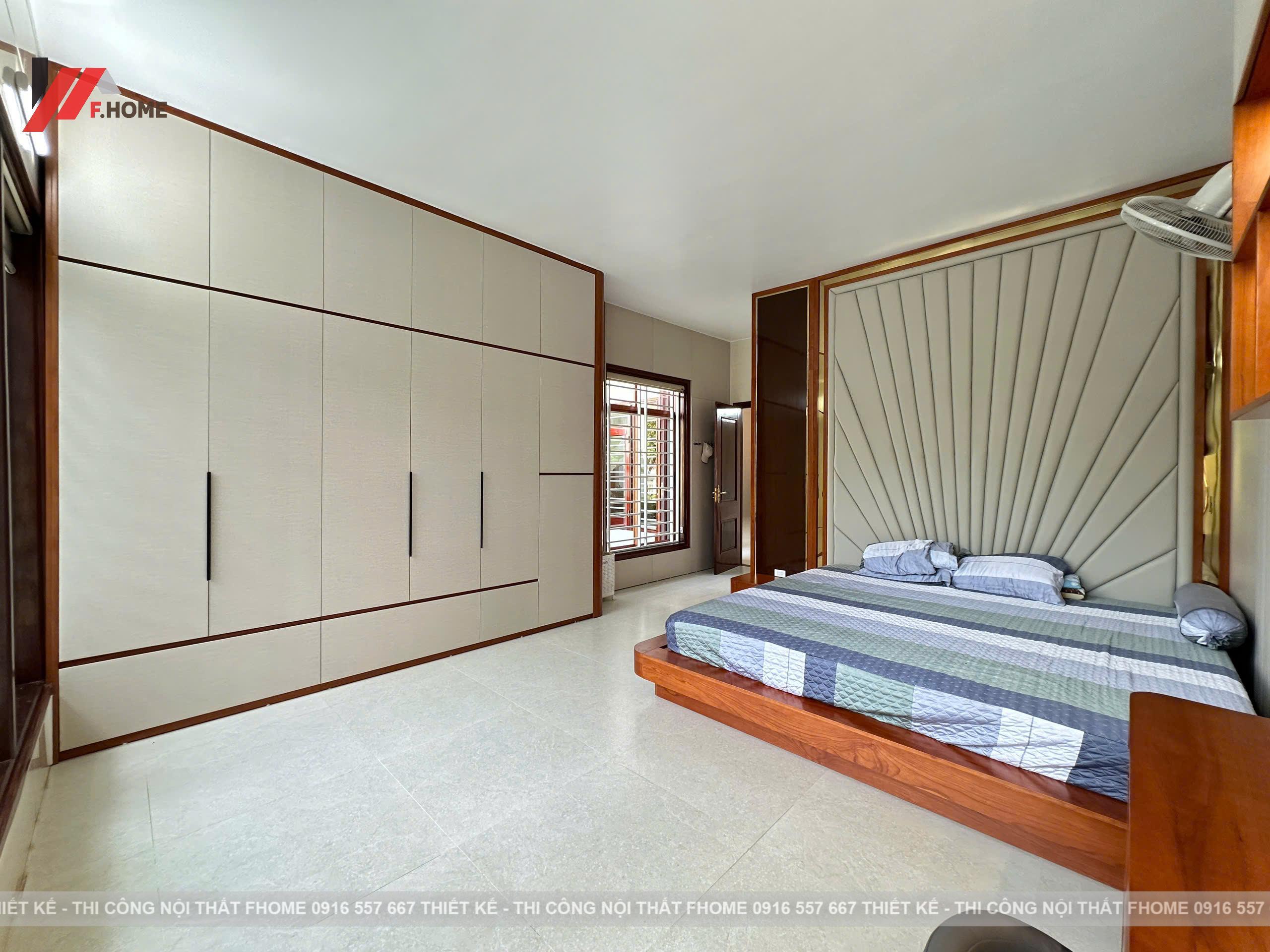 Nhà cap 4 noi that plywood phu veneer go do