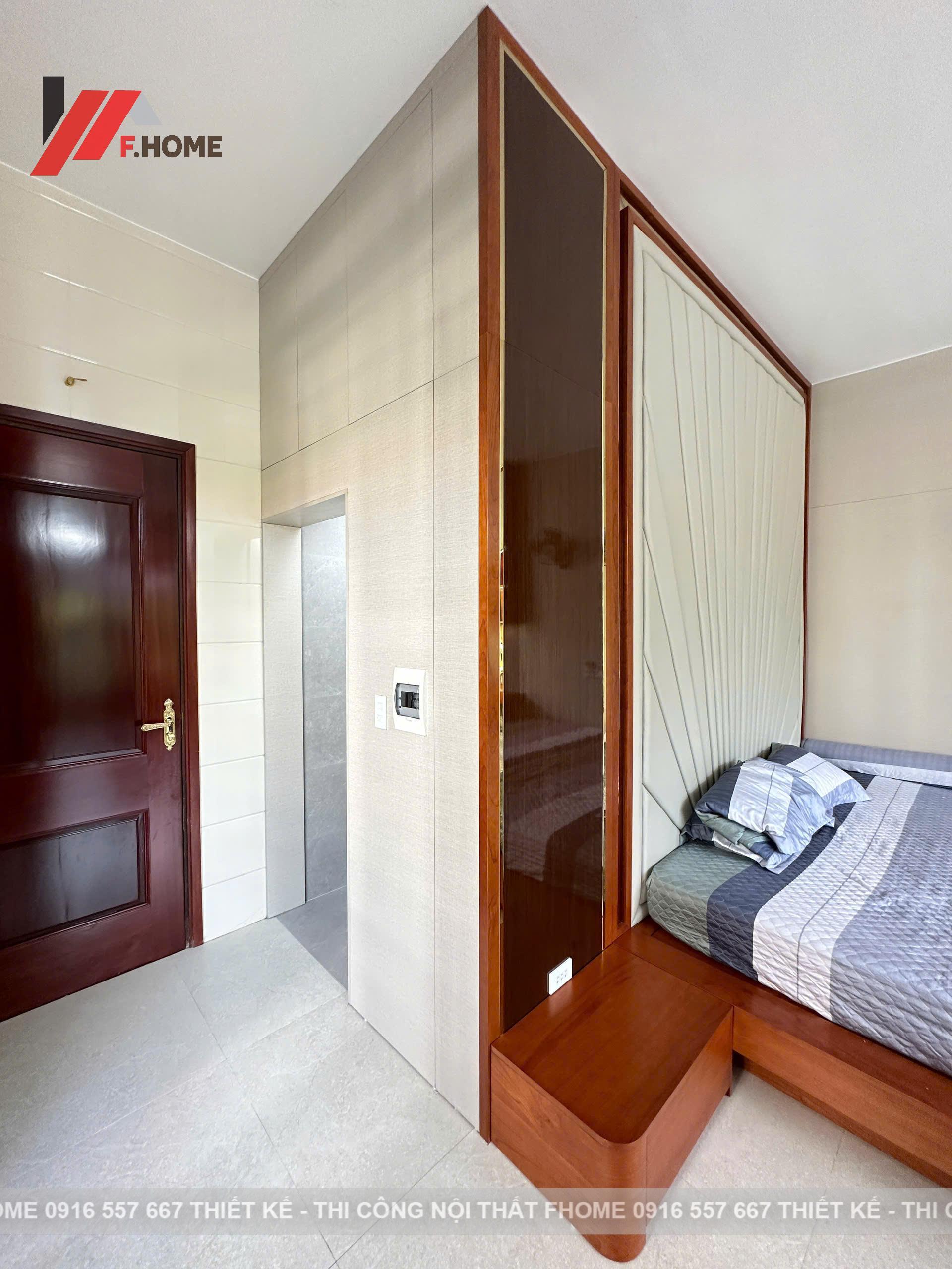 Nhà cap 4 noi that plywood phu veneer go do