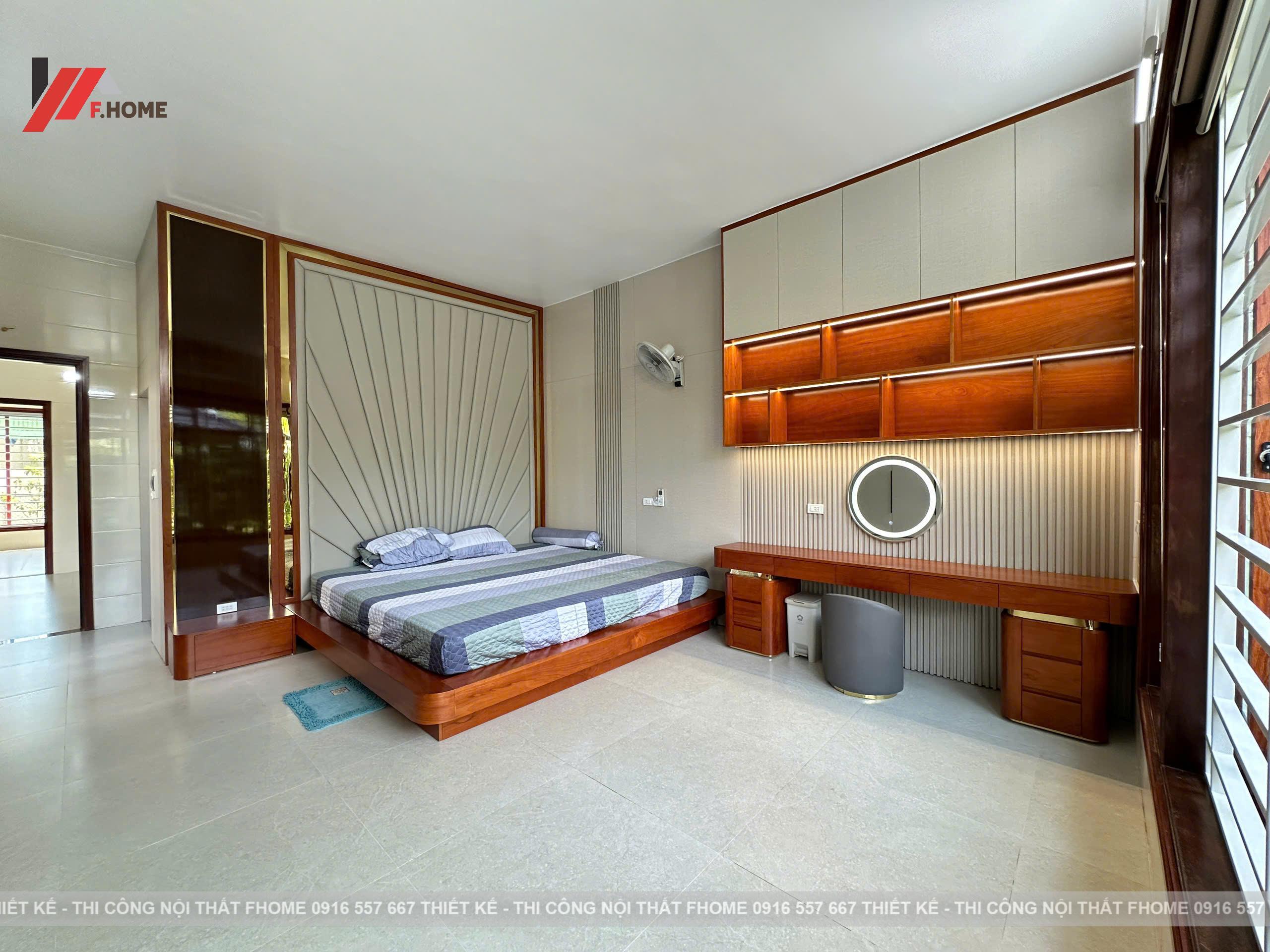 Nhà cap 4 noi that plywood phu veneer go do