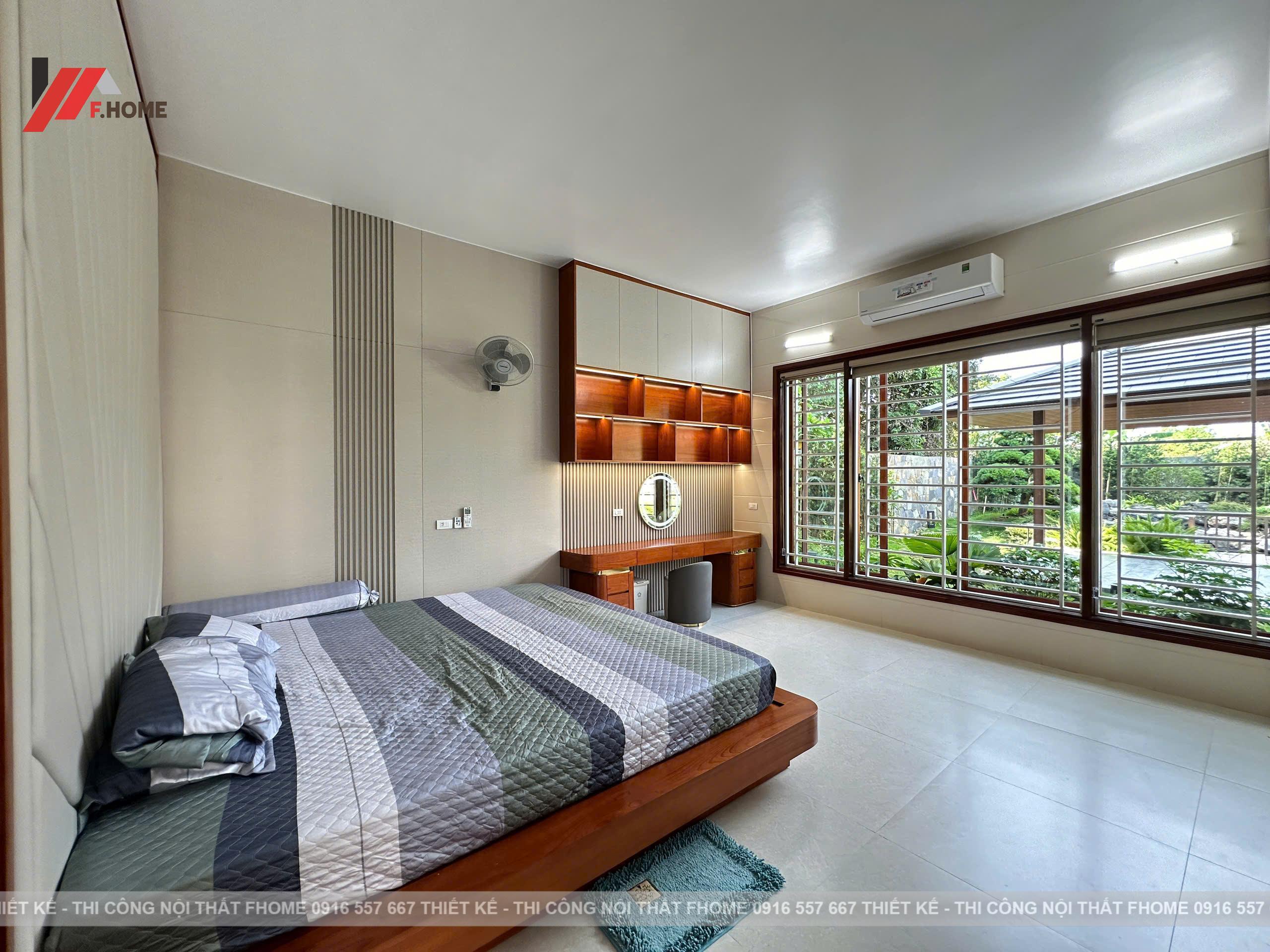 Nhà cap 4 noi that plywood phu veneer go do