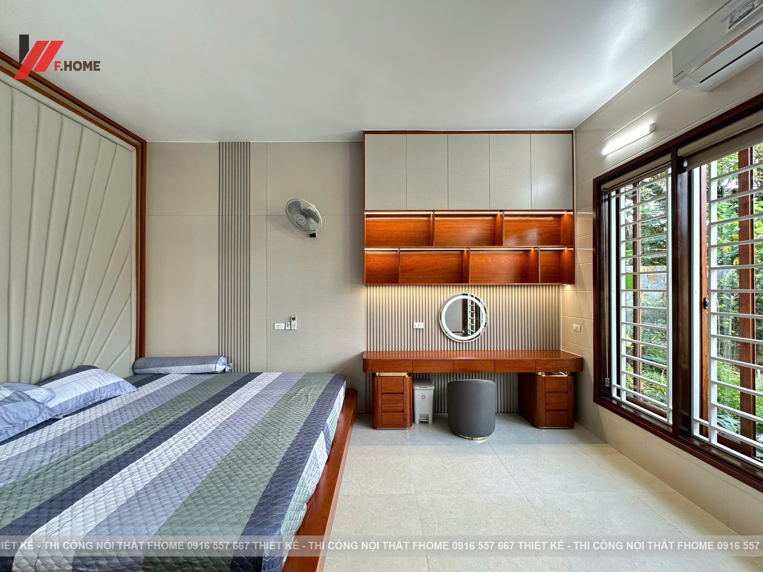 Nhà cap 4 noi that plywood phu veneer go do