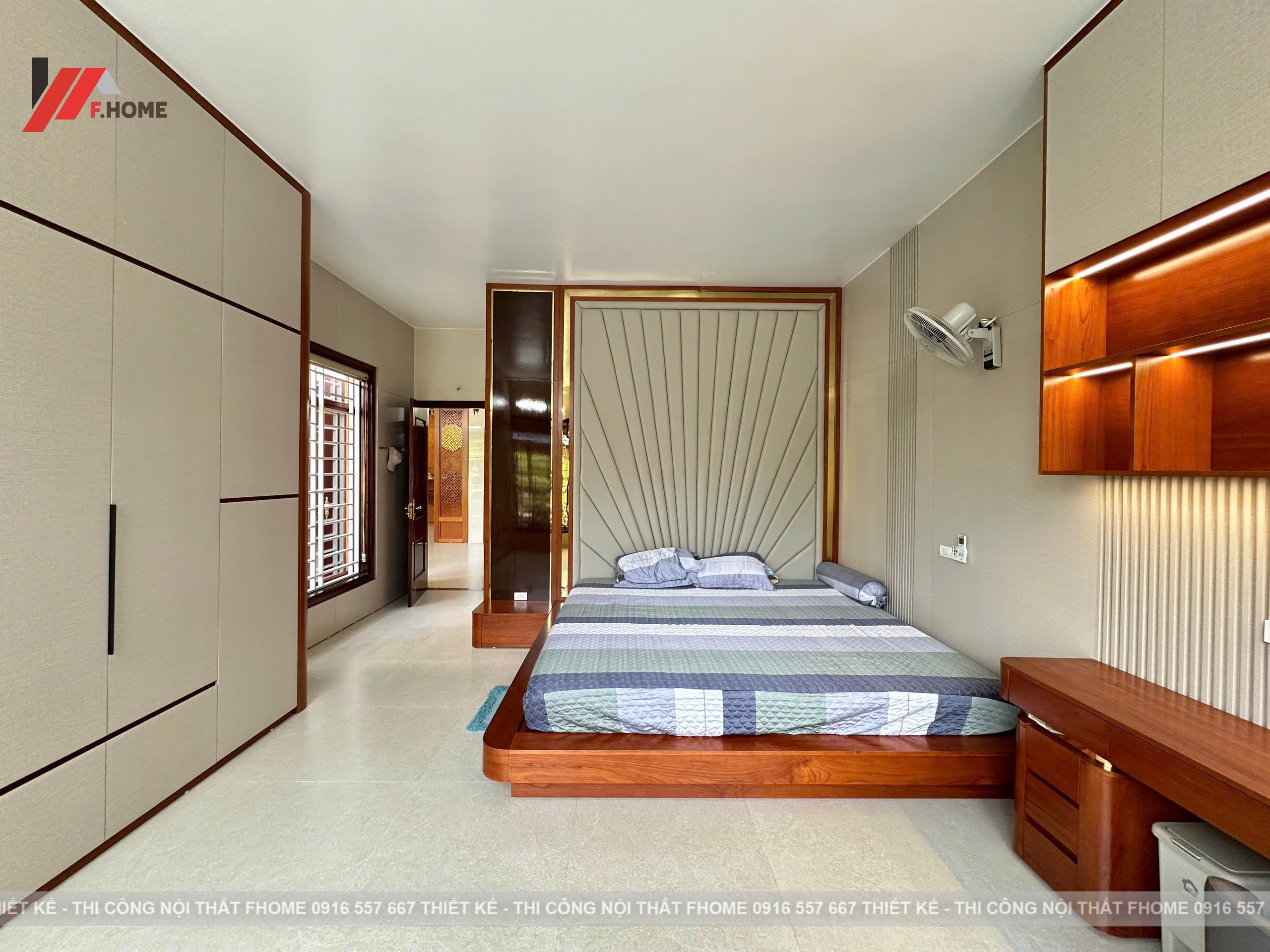 Nhà cap 4 noi that plywood phu veneer go do