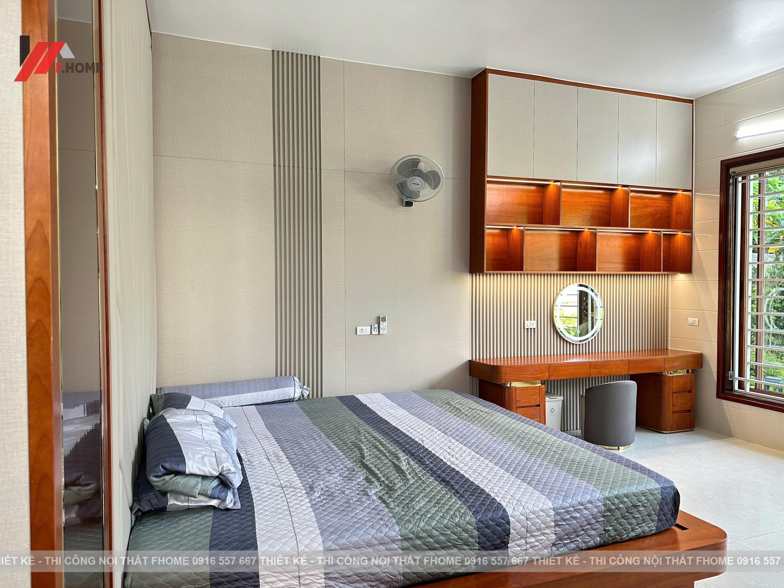 Nhà cap 4 noi that plywood phu veneer go do